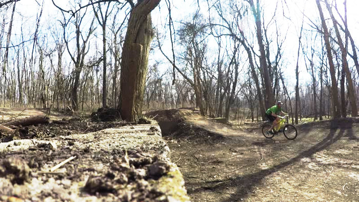 Blue River Mountain biking near Kansas City.