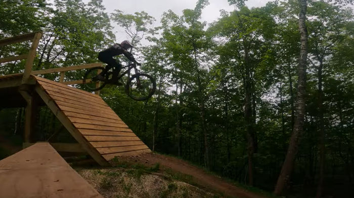 Mountain Bike rider at Spirit Mountain Minnesota